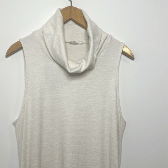 GAP Softspun Turtleneck Tie-Belt Midi Cream Dress Size L - Picture 5 of 16
